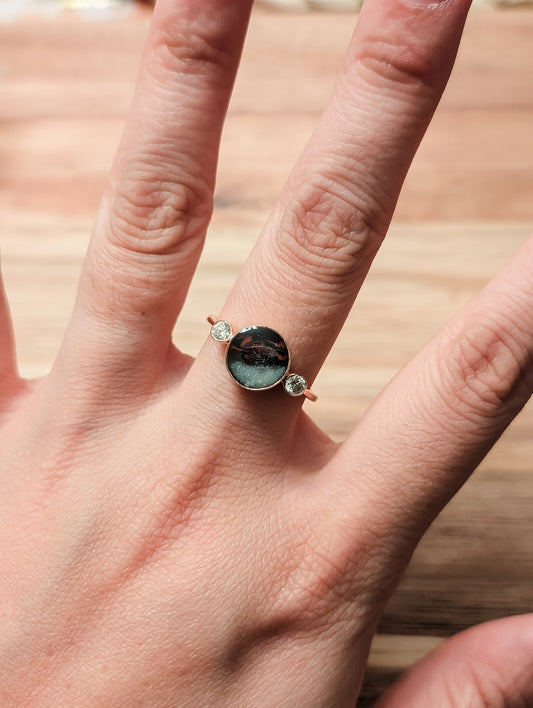 Circle Birthstone Ring