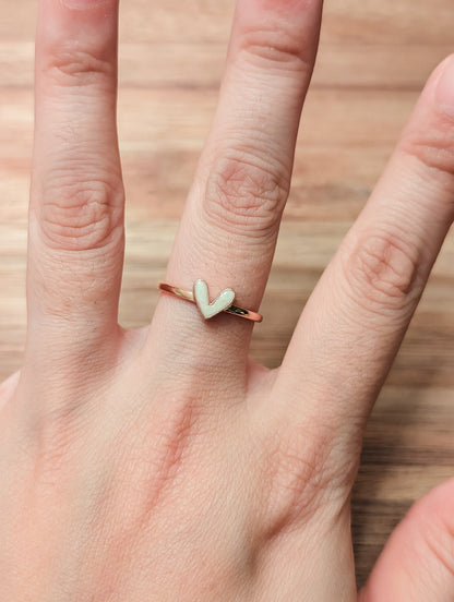 Tiny Heart Stackable Ring